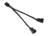 SilverStone 4 pin PWM (female) - 4 pin PWM (male) Sort 10cm Splitter til blæser