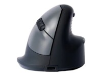 R-Go HE Mouse Ergonomisk mus, Stor (over 185mm), Højre, Trådløs Trådløs Sort Sølv