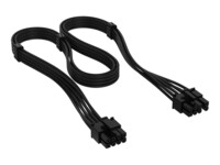 CORSAIR 8 pin PCI Express-strøm med aftagelig 2 pin sektion (male) - 8 pin PCI Express-strøm (male) Sort Strømkabel
