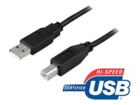 DELTACO USB-210S USB-kabel 1m Sort