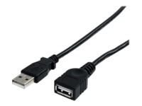 StarTech.com 3 ft Black USB 2.0 Extension Cable A to A - M/F - 3 ft USB A to A Extension Cable - 3ft USB 2.0 Extension cord (USBEXTAA3BK) USB forlængerkabel 91cm Sort