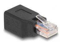 Delock Network Adapter RJ45/RJ48/RJ50 plug to jack 10P/10C pin out 1:1 black