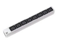 Bachmann Stikdåse 8-stik 16A Sort Sølv 2m