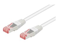 goobay CAT 6 Pairs in metal foil = PiMF (ledningspar i afskærmende folie) 50cm Netværkskabel Hvid