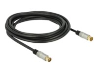 DeLOCK Forlængerkabel til antenne Parsnoede skærmet koaksial 3m Sort Sort