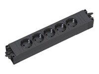 Bachmann STEP BASE Stikdåse 5-stik 16A Sort