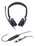 Yealink UH44 Dual UC USB-C/A Kablet Hovedtelefoner Sort