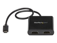 StarTech.com 2-Port Multi Monitor Adapter, USB-C to 2x HDMI Video Splitter, USB Type-C DP Alt Mode to HDMI MST Hub, Dual 4K 30Hz or 1080p 60Hz, Compatible with Thunderbolt 3, Windows Only - Multi Stream Transport (MSTCDP122HD) Videoadapterkabel 29.21cm So