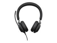 Jabra Evolve2 40 MS Stereo Kablet Høretelefoner Sort