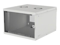 Intellinet Network Cabinet, Wall Mount (Basic), 6U, 400mm Deep, Grey, Flatpack, Max 50kg, Glass Door, 19', Parts for wall installation not included, Three Year Warranty Kabinet Grå