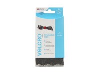 VELCRO ONE-WRAP Reusable Ties Selvklæbende krog-og-løkke fastgøring Sort