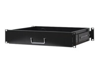 Intellinet 19' Drawer Shelf, 2U, Shelf Depth 350mm, Black Rack-skuffe for lagring Sort