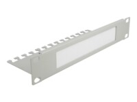 Delock Cable Management Brush Strip with Cable Support Plate Grå