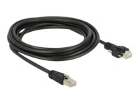 DeLOCK CAT 6 Afskærmet parsnoet kabel (SSTP) 3m Patchkabel Sort