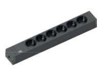 Bachmann CONNECT LINE Strømfordelingsenhed 6-stik Sort 2m