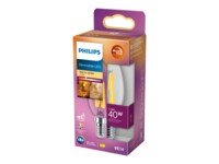 Philips LED-filament-lyspære 3.4W D 470lumen 2200-2700K Varmt hvidt lys