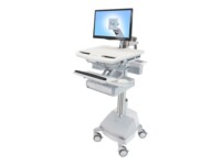 Ergotron StyleView Vogn med hjul LCD-display/tastatur/mus/CPU/notebook/stregkodescanner Op til 24'