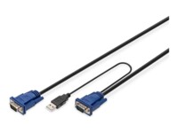 DIGITUS Octopus Kabel til tastatur / video / mus (KVM)