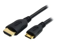 StarTech.com 1m High Speed HDMI Cable with Ethernet HDMI to HDMI Mini HDMI-kabel med Ethernet 1m Sort