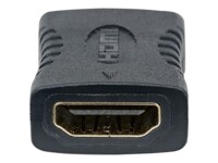 Manhattan HDMI Coupler, 4K@60Hz (Premium High Speed), Female to Female, Straight Connection, Black, Ultra HD 4k x 2k, Fully Shielded, Gold Plated Contacts, Lifetime Warranty, Polybag HDMI-kobling