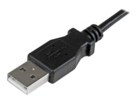 StarTech.com 2m 6 ft Micro-USB Charge-and-Sync Cable - Right-Angle Micro-USB - M/M - USB to Micro USB Charging Cable - 24 AWG (USBAUB2MRA) USB-kabel 2m Sort