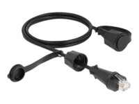 DeLOCK CAT 6 Afskærmet parsnoet (STP) 1m Patchkabel Sort