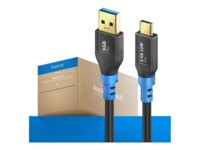 PureLink FlexInstall Series USB 3.2 Gen 1x1 USB Type-C kabel Sort