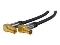 goobay Antennekabel Firelagsskjold 2m Sort Sort