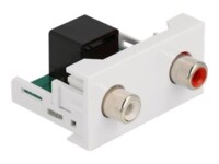 Delock Easy 45 Module 2 x RCA female to RJ45 female port 22.5 x 45 mm