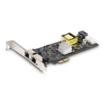 StarTech.com 2-Port 2.5Gbps PoE Network Card, Intel I225-V, 802.3af/at Netværksadapter PCI Express 2.0 x2 2.5Gbps