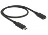Delock USB Type-C forlængerkabel 2m Sort