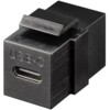 Keystone Module USB-C™ Connector, USB 3.2 Gen 2 (10 Gbit/s), black, Black, black