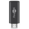 USB 2.0 Hi-Speed Adaptor , grey, grey - USB-Câ„¢ female > USB 2.0 micro male (type B)