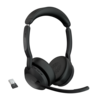 Jabra Evolve2 55 MS Stereo Trådløs Høretelefoner Sort