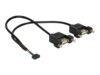 Delock USB intern til ekstern kabel 25cm Sort