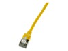 LogiLink Ultraflex SlimLine CAT 6a Shielded PIMF 0.3m Patchkabel Yellow RAL 1021