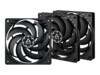 ARCTIC P12 Slim PWM PST Fan 3-pack Sort 120 mm
