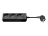 goobay NK 300-150 CS Strømfordelingsenhed 3-stik 16A Sort 1.5m