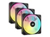 CORSAIR iCUE LINK QX120 RGB Fan 3-pack Sort 120 mm