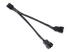 SilverStone 4 pin PWM (female) - 4 pin PWM (male) Sort 10cm Splitter til blæser