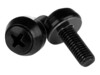 StarTech.com M5 x 12mm - Screws - 50 Pack, Black - M5 Mounting Screws for Server Rack & Cabinet (CABSCREWSB) Skruesæt Sort