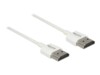 Delock High Speed HDMI with Ethernet HDMI-kabel med Ethernet 1m Hvid