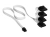 CORSAIR 6-pin intern strøm (male) - Strøm 4-pin stikforbindelse (male) Hvid Strømkabel
