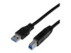 StarTech.com 1m 3 ft Certified SuperSpeed USB 3.0 A to B Cable Cord - USB 3 Cable - 1x USB 3.0 A (M), 1x USB 3.0 B (M) - 1 meter, Black (USB3CAB1M) USB-kabel 1m Sort