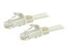StarTech.com 15m CAT6 Cable - White Snagless CAT 6 Wire - 100W RJ45 UTP 650MHz Category 6 Network Patch Cord UL/TIA (N6PATC15MWH) CAT 6 Ikke afskærmet parsnoet (UTP) 15m Patchkabel Hvid