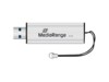 MediaRange SuperSpeed 16GB USB 3.0 USB stick Sort Sølv