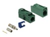 Delock FAKRA E jack 25 mm (long) for crimping Grøn