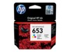 HP 653 Farve (cyan, magenta, gul) 200 sider Blæk 3YM74AE