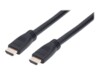 Manhattan HDMI Cable with Ethernet (CL3 rated, suitable for In-Wall use), 4K@60Hz (Premium High Speed), 10m, Male to Male, Black, Ultra HD 4k x 2k, In-Wall rated, Fully Shielded, Gold Plated Contacts, Lifetime Warranty, Polybag HDMI-kabel med Ethernet 10m