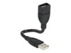 Delock ShapeCable USB forlængerkabel 15cm Sort